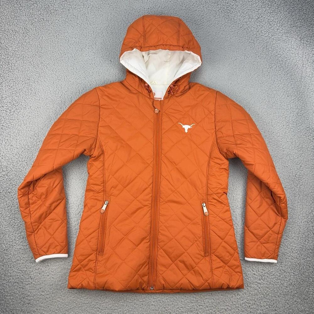 Texas Longhorns Jacket Womens Small Orange NCAA Football Hooded University Co-op